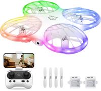 Morpho Drone Con Telecamera per Bambini 1080P HD, Mini Droni FPV Con 32 Luci Rgb