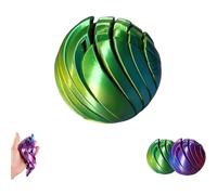 Morphslime 3D Printed Fidget Ball Toy,Gear Liquid Flow Stretchable Ball Toy,Sensation Stress Relief Sphere,Spherical Slider for Anxiety,Twistable Relaxation Flow Solid Toys (Yellow-Green)