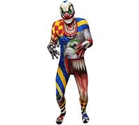 Morphsuit, costume da mostro, motivo: teschio e ossa