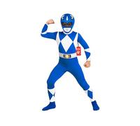 Morphsuits Blu Mighty Morphin Power Rangers Costume Bambino, Costume Halloween Carnevale Bambini S