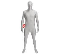 Morphsuits - Capo d'Abbigliamento | Tuta Integrale con Cappuccio, Design Argento Metallico, Chiusura con Zip, Perfetto per Halloween, Ideale per il Cosplay