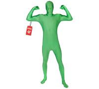 Morphsuits - Capo d'Abbigliamento | Tuta Integrale con Maschera a Cappuccio, Tinta Unita Verde, Chiusura con Zip, Perfetto per Halloween, Ideale per il Cosplay