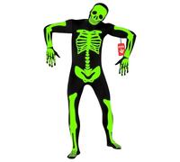 Morphsuits Costume Scheletro Uomo Fosforescente - Vestito Halloween Adulto per Feste, Compleanni e Party a Tema Scheletro, XXL
