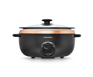 Morphy Richards 461016EE Sear & Stew Slowcooker 6,5 l, oro rosa, alluminio