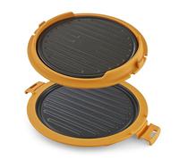 Morphy Richards MICO 511651 - Griglia rotonda per microonde, facile e veloce, design compatto, tecnologia avanzata a onde di calore, antiaderente, alimentazione sana, fajitas, hamburger, quesadilla