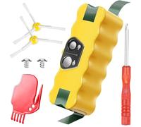 Morpilot Batteria 4500mAh per iRobot Roomba 500 600 700 800 serie e R3, Scooba 450 Aspirapolvere, 14,4 V Ni-MH, con 2 spazzole laterali
