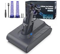 Morpilot Batteria di Ricambio per V7, 6500mAh Batteria per Dyson V7, Adatto per Motorhead Animal Trigger Pro Fluffy Mattress Absolute Aspirapolvere con 2 Filtri
