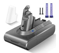 Morpilot Batteria per Dyson V6, 21.6V Li-Ion, Compatibile con Dyson Serie V6 DC58/DC59/DC61/DC62/DC72/DC74, 6500mAh, con 2 Filtri Lavabili