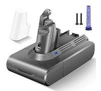 Morpilot Batteria per Dyson V6 DC62 SV03 DC58 DC59 DC61 DC72 DC74 SV06 SV09 con 2 filtri lavabili, 21,6 V, 3 Filtri
