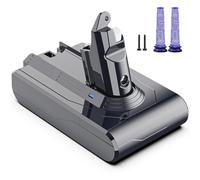 Morpilot Batteria per Dyson V6 DC62 SV03 DC58 DC59 DC61 DC72 DC74 SV06 SV09 con 2 filtri lavabili, 21,6 V