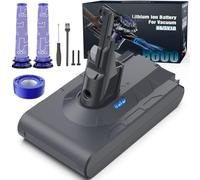 Morpilot Batteria per Dyson V8, 8000mAh Batteria di Ricambio per Dyson V8 Absolute Fluffy Animal SV10 Motorhead Slim Fluffy Total Clean Extra con 3 Filtri