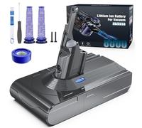 Morpilot Batteria per Dyson V8, 8000mAh Batteria di Ricambio per Dyson V8 Absolute Fluffy Animal SV10 Motorhead Slim Fluffy Total Clean Extra con 3 Filtri