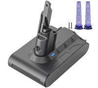 Morpilot Batteria V7 6500 mAh V7, batteria di ricambio per aspirapolvere Dyson V7 SV11 Animal Motorhead Pro Trigger Fluffy Matress Car+Boat con 2 filtri