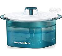 Morpilot Fontanella per Gatti, Fontana per Animali Domestici Super Silenziosa con Luci LED, 2L Distributore Acqua per Cani, Fontana per Gatti con 3 Filtri a Carboni Attivi & 3 Strumenti per La Pulizia