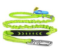 morpilot Guinzaglio Cane, Guinzaglio per Cani Resistente e Robusto, Guinzaglio Elastico in Nylon Riflettente con Impugnatura Imbottita Morbida, Adatto per Addestramento/Corsa, Verde
