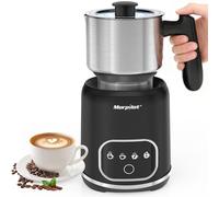 Morpilot Montalatte Elettrico, Milk Frother 4 in 1 in Acciaio Inossidabile, Schiumatore Latte per Cappuccino, Capacità 300 ml per Schiuma e 600 ml per Latte Caldo