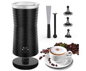 Morpilot Schiumatore per latte elettrico 4 in 1 con schiuma calda e fredda e scalda latte, emulsionatore automatico 400 W 240 ml per cappuccino Macchiato Latte