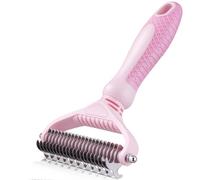 Morpilot Spazzola per toelettatura per cani, pettine per districare gatto - 21 + 11 denti double face sottopelo, riduce efficacemente la perdita di peli fino al 90%
