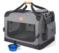 Morpilot Trasportino per Cani Gatto XL 81x58x58cm, Borsa da Trasporto Cane con Materasso Ciotola per cani pieghevole Box Scatola Pieghevole Viaggio per Animali Domestici