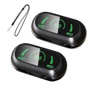 Morrat Cuffie con clip per l'orecchio 2025 nuove cuffie wireless a conduzione ossea cuffie intelligenti con impronte digitali touch Bluetooth Sport Headset V5.2 con display intelligente LED (nero