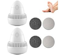 Morrat Foot Grinder, Electric Foot Callus Remover, Automatic Electric Foot Grinder Skin Hard Rupture Trimmer Dead Skin, with Built-in Vacuum/ 2 Grinding Heads (2+4)