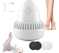 Morrat Foot Grinder, Electric Foot Callus Remover with Built-in Vacuum, Portable Electric Foot Callus Remover for Dead Skin & Hard Dry Heels, 2 Speed Level & 2 Grinding Heads (4 Grinding Discs)