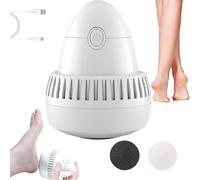 Morrat Foot Grinder, Electric Foot Callus Remover with Built-in Vacuum, Portable Electric Foot Callus Remover for Dead Skin & Hard Dry Heels, 2 Speed Level & 2 Grinding Heads (2 Grinding Discs)