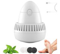 Morrat Foot Grinder, Morrat Electric Foot Grinder, Wireless Portable ElectricFoots Grinders, with Vacuum Adsorption, 2 Speed Levels & 2 Grinding Heads, for Dead, Dry Skin (Grinder+4 Replace Head)
