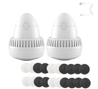 Morrat Foot Grinder, Morrat Electric Foot Grinder, With 10 Replace Grinding Head & Usb Rechargeable, Portable Electric Foot Callus Remover, Two-Speed Adjustment (2pcs)
