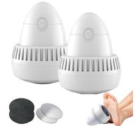 Morrat Foot Grinder, New Electric Foot Grinder, Built-in Vacuum/ 2 Grinding Heads, for Dead (2 Pcs)