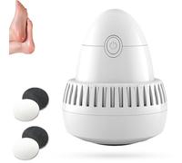 Morrat Foot Grinder, New Electric Foot Grinder Skin Hard Rupture Skin Trimmer Dead Skin with Dual Rolle, Wireless and portable, for Calluses (Grinder+4 Replace Head)