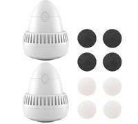 Morrat Foot Grinder, New Morrat Electric Foot Grinder, Wireless Portable Electric Foots Grinders Built-in Vacuum, for Dead/Dry Skin (2*grinder+8 Replace Head)