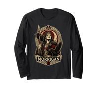 Morrigan Raven Dea della Guerra Mitologia celtica Arte Maglia a Manica