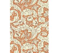 Morris & Co Carta da parati Bachelors Button - Burnt Orange/ Sky
