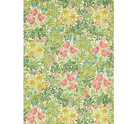 Morris & Co Carta da parati Bower - Boughs Green/ Rose