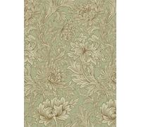 Morris & Co Carta da parati Chrysanthemum Toile - Eggshell/ Gold
