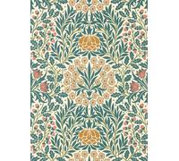 Morris & Co Carta da parati Daisy & Oak - Madder/ Teal
