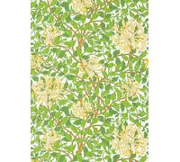 Morris & Co Carta da parati Honeysuckle - Cream/ Chocolate
