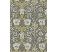 Morris & Co Carta da parati Honeysuckle & Tulip - Charcoal/ Gold