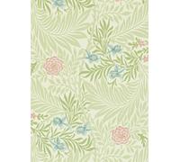 Morris & Co - Carta da parati Larkspur - Verde/Corallo