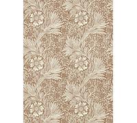 Morris & Co Carta da parati Marigold - Chocolate/ Cream