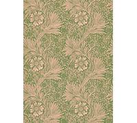 Morris & Co Carta da parati Marigold - Pink & Olive