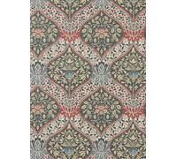 Morris & Co Carta da parati Norbury - Brick/ Teal