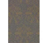 Morris & Co Carta da parati Pure Brer Rabbit - Ink/ Gold