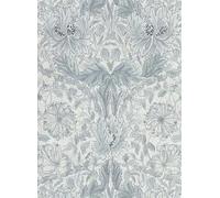 Morris & Co Carta da parati Pure Honeysuckle & Tulip - Cloud Grey