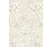 Morris & Co Carta da parati Simply Chrysanthemum Toile - Cochineal Pink