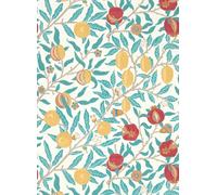 Morris & Co Carta da parati Simply Fruit - Green Indigo/ Madder
