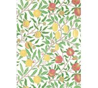 Morris & Co Carta da parati Simply Fruit - Leaf Green/ Madder