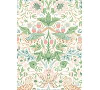 Morris & Co Carta da parati Simply Strawberry Thief - Cochineal Pink
