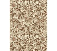 Morris & Co Carta da parati Sunflower - Chocolate/ Cream
